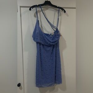 Oh Polly Elegant Blue Beaded Dress NWT